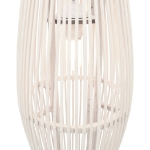 Lampadario da Soffitto Bianco in Salice 40 W 23x55 cm Ovale E27