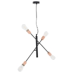 Lampada da Soffitto con Lampadine 2 W Nero e Rame E27