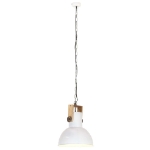 Lampada Soffitto Industriale 25 W Bianca Rotonda in Mango 32cm