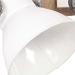 Lampada da Parete in Stile Industriale Bianca 65x25 cm E27