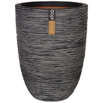 Capi Vaso Nature Rib Elegante Basso 36x47 cm Antracite KOFZ782