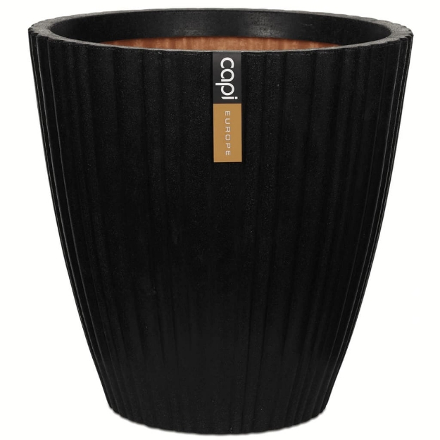 Capi Vaso Urban Tube a Cono 55x52 cm Nero KBLT802