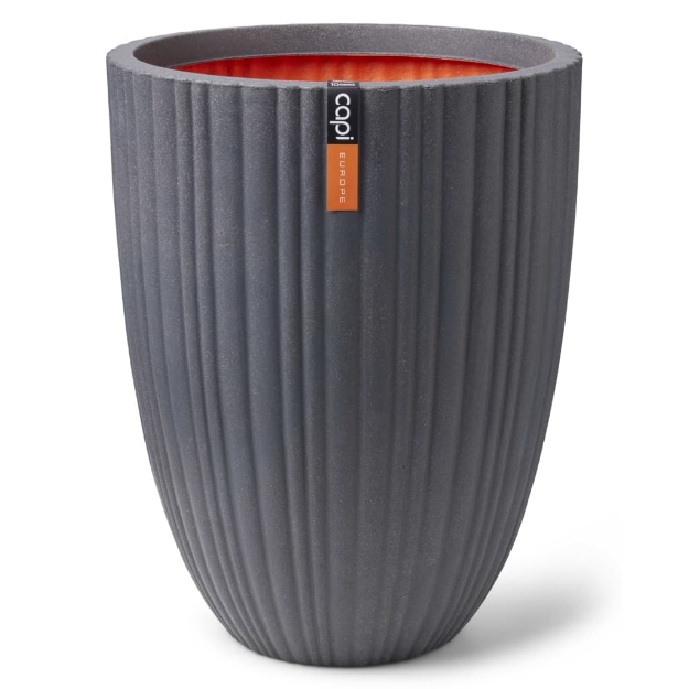 Capi Vaso Urban Tube Elegante Basso 46x58 cm Grigio Scuro