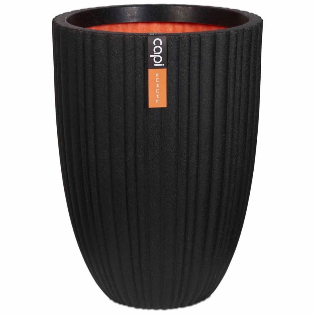 Capi Vaso Urban Tube Elegante Basso 46x58 cm Nero PKBLT783