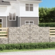 Cesti Gabbioni ad Arco 12 pz 300x30x140/160 cm Ferro Zincato