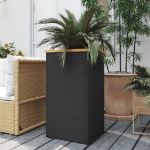 Fioriera Nera 40x40x80 cm in Polyrattan