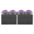 Fioriera Rialzata da Giardino 200x100x91 cm in WPC Grigio