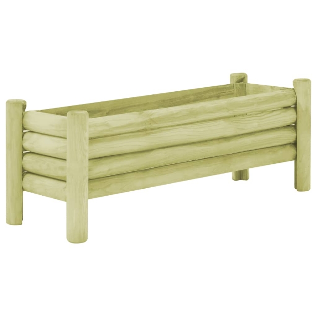 Fioriera Rialzata Giardino Legno Impregnato Pino 120x40x42 cm