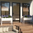 Fioriere da Giardino 2 pz Bianche 110x31x70 cm in Legno di Pino