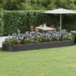Letto da Giardino in Acciaio a Polvere 450x140x36 cm Antracite