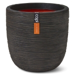 Capi Vaso Rotondo Nature Rib 43x41 cm Marrone Scuro