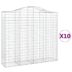 Cesti Gabbioni ad Arco 10 pz 200x50x180/200 cm Ferro Zincato