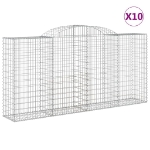 Cesti Gabbioni ad Arco 10 pz 300x50x140/160 cm Ferro Zincato