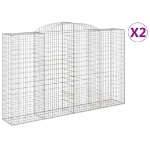 Cesti Gabbioni ad Arco 2 pz 300x50x180/200 cm Ferro Zincato