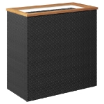 Fioriera Nera 80x40x80 cm in Polyrattan