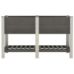 Fioriera Rialzata Giardino con Ripiano 150x50x90 cm WPC Grigio