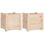 Fioriere da Giardino 2 pz 31x31x31 cm in Legno Massello di Pino