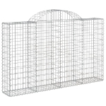 Cesti Gabbioni ad Arco 12 pz 200x30x120/140 cm Ferro Zincato