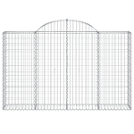 Cesto Gabbione ad Arco 200x30x120/140 cm Ferro Zincato