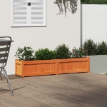 Fioriera Giardino Marrone Cera 150x31x31 cm Legno Massello Pino