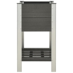 Fioriera Rialzata da Giardino con Ripiano 75x50x90cm WPC Grigio