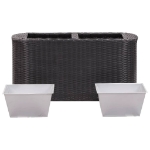 Letto Rialzato da Giardino 80x25x40 cm in Polyrattan Nero