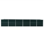 Letto Rialzato da Giardino Acciaio Zincato 480x80x77 cm Verde