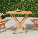 Tavolo da Giardino Pieghevole 85x85x76cm Legno Massello di Teak
