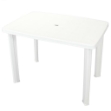 Tavolo da Giardino Bianco 101x68x72 cm in Plastica