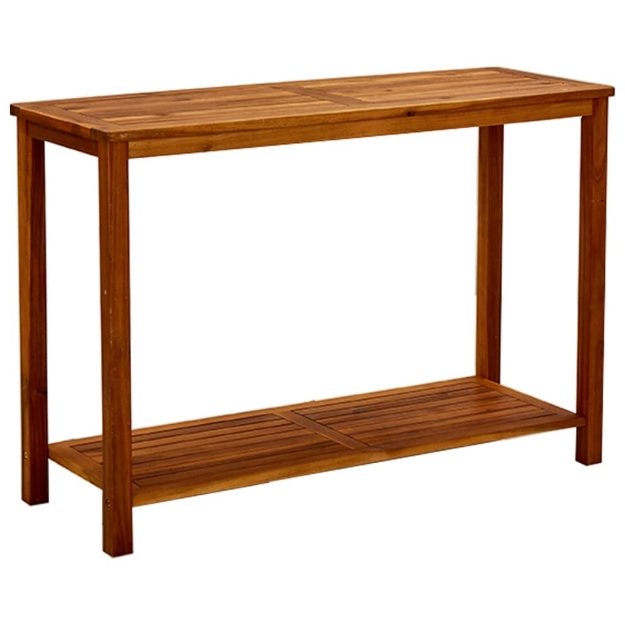 Tavolo Consolle da Giardino 110x40x75cm Legno Massello Acacia