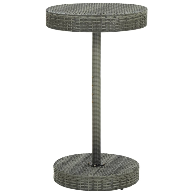 Tavolo da Giardino Grigio 60,5x106 cm in Polyrattan