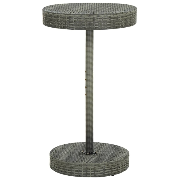 Tavolo da Giardino Grigio 60,5x106 cm in Polyrattan