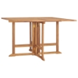 Tavolo da Giardino Pieghevole 120x120x75cm in Massello di Teak