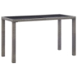 Tavolo da Giardino Antracite 123x60x74 cm in Polyrattan