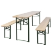 Tavolo da Birreria Pieghevole 2 Panche 220 cm Legno di Abete