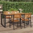 Tavolo Giardino con Gambe a U 180x90x75cm Legno Massello Acacia