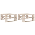 Tavoli da Giardino Pallet 2 pz in Legno di Pino Impregnato