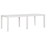 Tavolo da Giardino 220x90x72 cm in PP Bianco