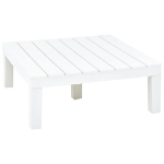 Tavolo da Giardino Bianco 78x78x31 cm in Plastica