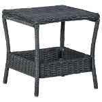 Tavolo da Giardino Grigio Scuro 45x45x46,5 cm in Polyrattan