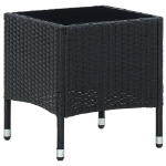 Tavolo da Giardino Nero 40x40x45 cm in Polyrattan