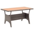 Tavolo da Giardino Grigio 120x70x66 cm in Polyrattan