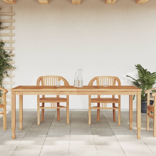 Tavolo da Pranzo da Giardino 200x90x75cm Legno Massello di Teak