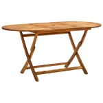 Tavolo da Giardino Pieghevole 160x85x75 cm Massello di Acacia