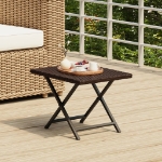 Tavolo Pieghevole Marrone 45x35x32 cm in Polyrattan