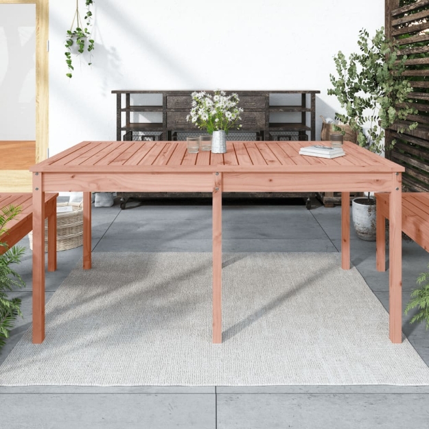 Tavolo da Giardino 159,5x82,5x76cm in Legno Massello di Douglas