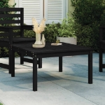 Tavolo da Giardino Nero 82,5x82,5x45 cm Legno Massello di Pino