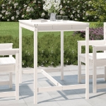 Tavolo da Giardino Bianco 121x82,5x110cm Legno Massello di Pino