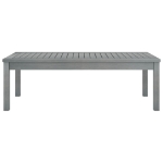 Tavolino da Caffè 100x50x33 cm Grigio Legno Massello di Acacia