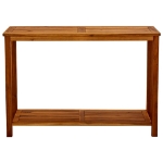 Tavolo Consolle da Giardino 110x40x75cm Legno Massello Acacia